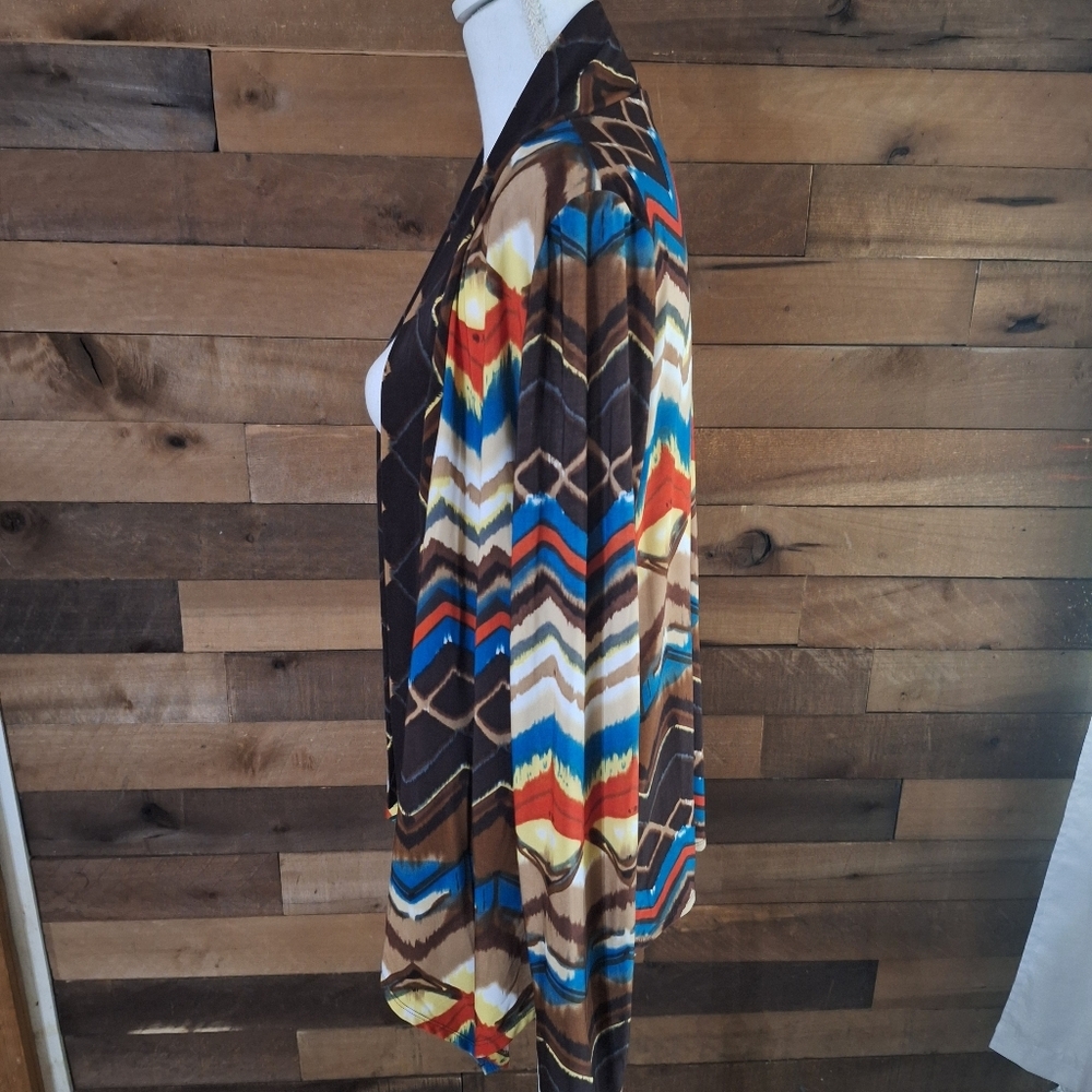 Bcbgmaxazria Abstract Print Open Front Cardigan S… - image 4